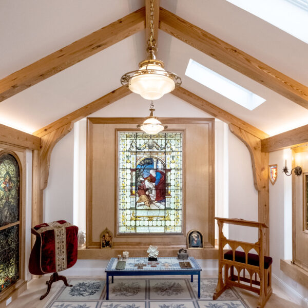 A chapel in a Cape Cod home designed by GF Architecture and built by M. Duffany Builders.